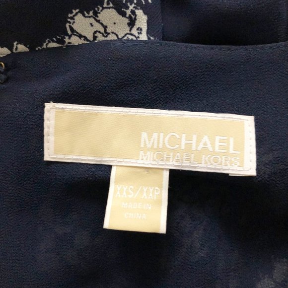MICHAEL KORS Navy Floral Print Georgette Jumpsuit - Picture 6 of 11